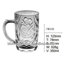 PM108high quality glass beer mug with big handle